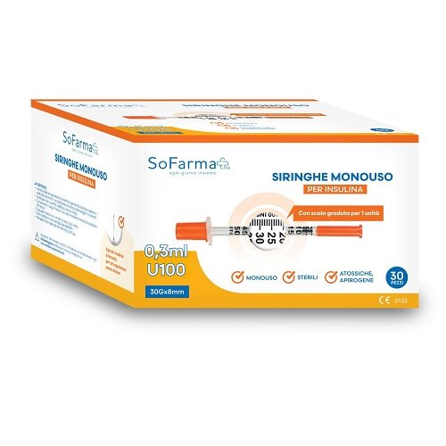 SIRINGA INSULINA 0,3ML 30PZ SF+ SIRINGA INSULINA 0,3ML 30PZ SF+