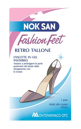 NOK SAN FASHION FEET fascetta retro tallone in gel