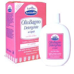 Euphidra Amidomio - olio bagno detergente ai lipidi con olio di riso 200 ml.