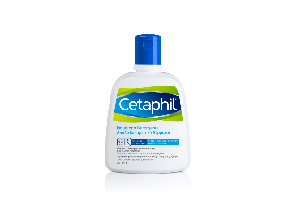 cetaphil detergente fluido per pelle sensibile, secca e intollerante 250 ml.