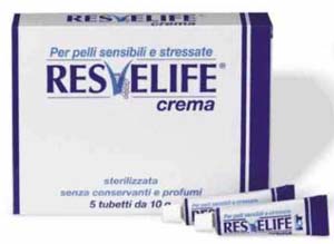 Resvelife crema pelli sensibili e stressate 5 tubetti da 10 ml.