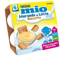 Nestle Merendina Lattea Con Biscotti  4X100 Gr