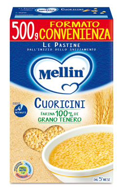 MELLIN PASTA CUORICINI 500G