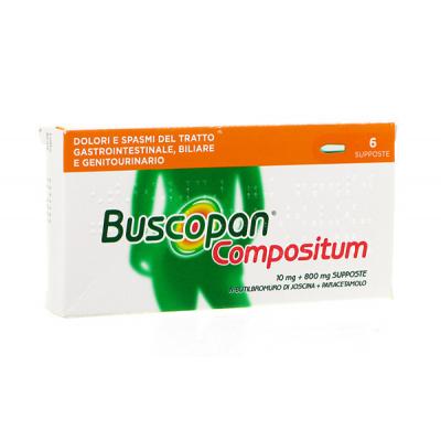 buscopan compositum 10mg+800mg antispatico 6 supposte