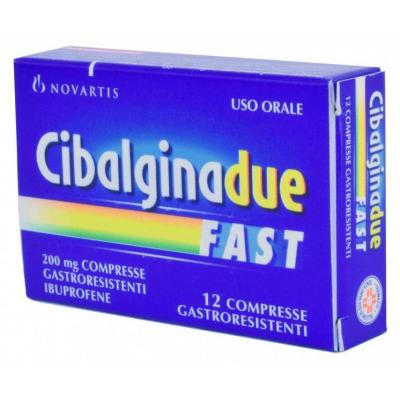 CIBALGINA DUE FAST 200mg Ibuprofene 12 compresse